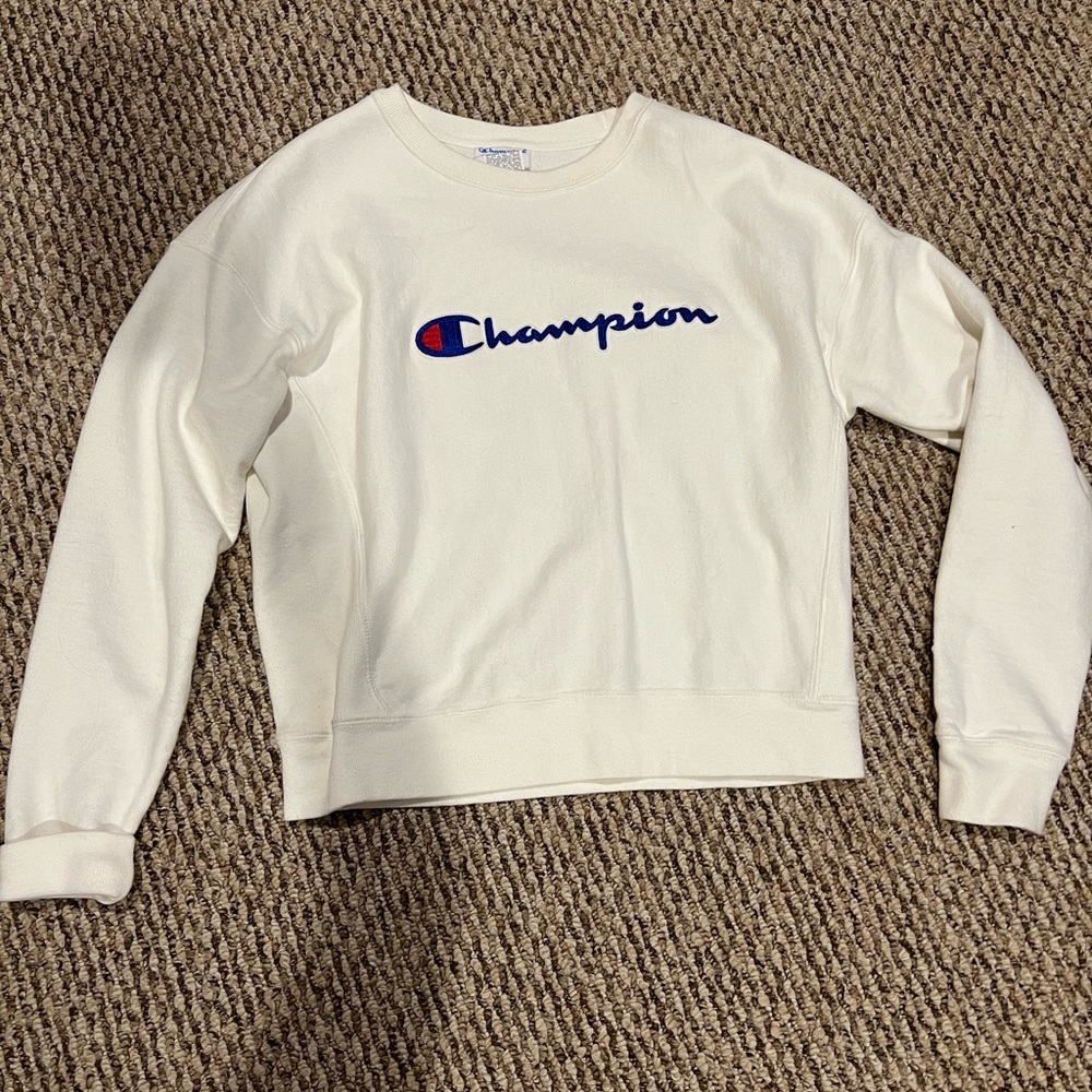 White Champion Hoodie